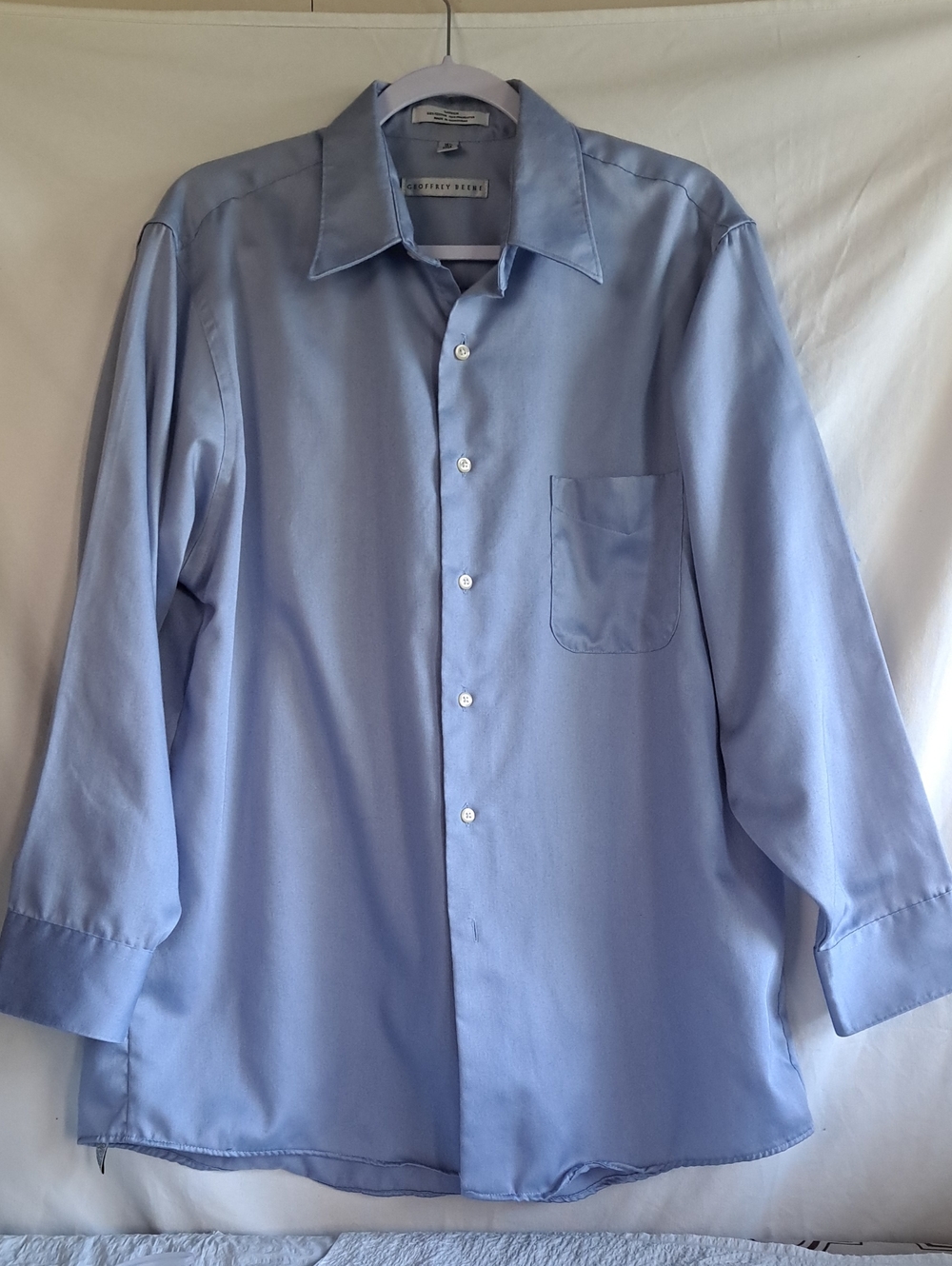 Classic Light Blue Men's Dress Shirt by Geoffrey Beene